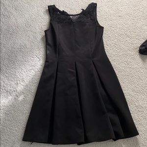 black and lace dress